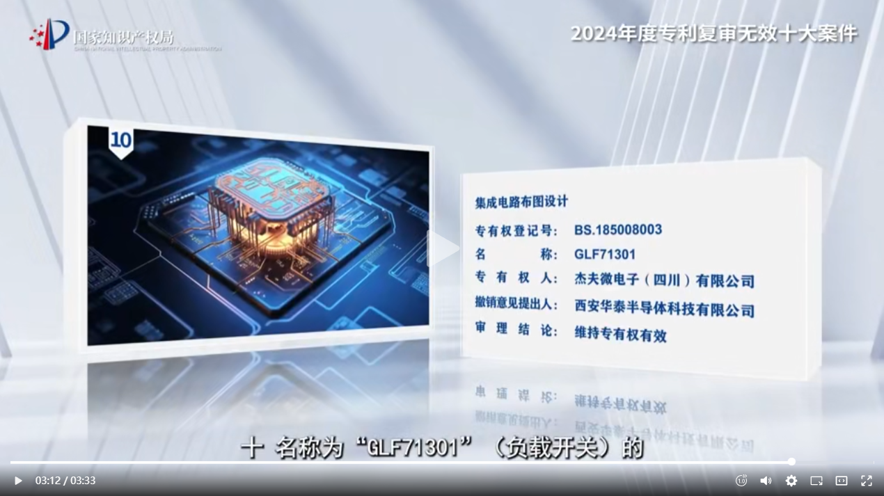 三聚陽光代理案件入選國家知識產權局2024年度專利復審無效十大案件